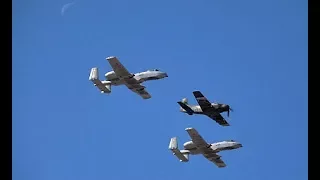 Gowen Thunder Air Show - Boise, Idaho - Snowbirds P-51D P-40 Thunderbirds ANG A-10 A-1