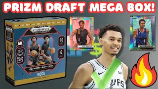Big Hit! 2023 Prizm Draft Picks Basketball Mega Box Review! Wemby Hunting!
