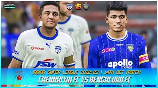 Chennaiyin fc vs Bengaluru fc : ISL 2022-23 | 14th Oct 2022 | Pes 21 | PS5 Gameplay 🔥