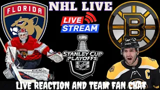 Live NHL Playoffs - Boston Bruins vs Florida Panthers - ROUND 1 GAME 4 - Play by Play