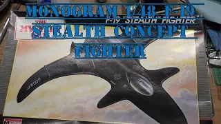 Another Great Vintage Kit Unboxing - Monogram 1/48 F-19 Stealth Concept fighter