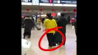 Stealing bags from airport