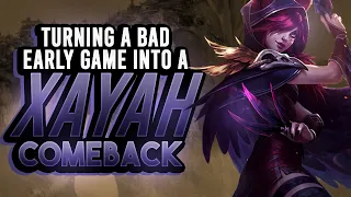 I started this XAYAH game 1/3 but STILL delivered a CARRY PERFORMANCE