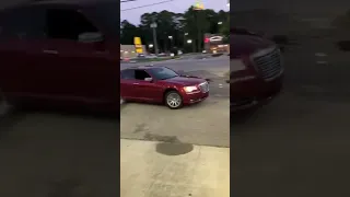 CHRYSLER 300 DRIFTS A GAS STATION