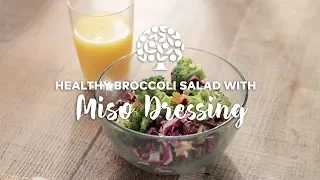 Healthy Broccoli Salad with Miso Dressing