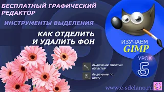 Gimp. Урок 5. Как отделить и удалить фон в бесплатном фоторедакторе Gimp