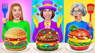 Défi De Cuisine Willy Wonka vs Grand-Mère | Guerre de Cuisine Multi DO Challenge