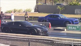 Hellcat Redeye vs C7 Z06 Corvette, Dodge Demon, Hellcat Challenger and More! 1/4 Mile Drag Races