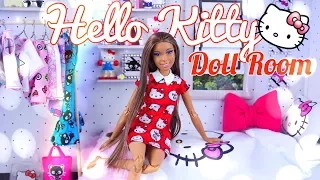 DIY - How to Make: Hello Kitty Doll Room | Bed | Bedding | Shelving & More