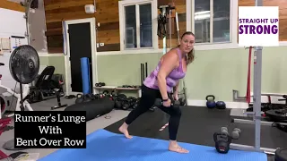 Runner's Lunge with Bent Over Row