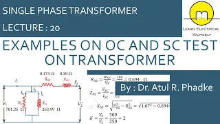 Examples on Open-circuit and Short-circuit Test on Transformer (20)