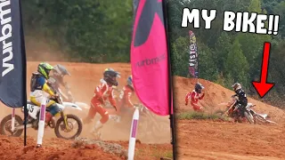 RUNNING IN A HOLESHOT AFTER A CRASH!! My Bike Got Dragged!