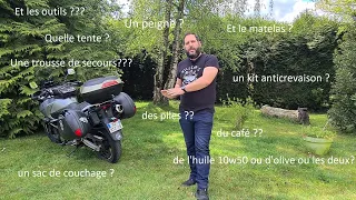 Quelles affaires prendre pour partir en road-trip moto ( 3 etapes ) ?