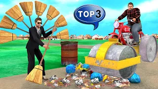 Ghamandi Street Sweeper Bike Road Roller Comedy Videos Collection Hindi Kahaniya Funny Moral Stories