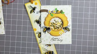 SIMPLE SHAKER CARD ....BEE THEME 😍