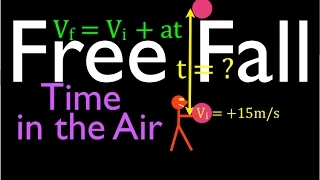 Physics, Kinematics, Free Fall (6 of 12) Total Time In the Air from Known Initial Velocity