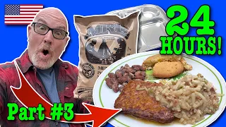 Eating ONLY Military Food for 24 HOURS!! PART 3 • Menu 17 Pork Sausage Patty, Maple Flavoured