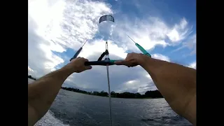 Light wind lake kiting!