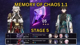 1.1 Memory of Chaos Floor 5 F2P Jing Yuan and Dan Heng Don't Care About Weakness | Honkai: Star Rail