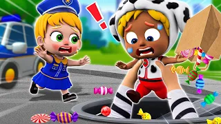 Police Girl Catch Bad Thief 👮🏻‍♀️🚨👀 | Baby Police Songs | NEW✨ Nursery Rhymes For Babies