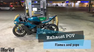 2021 Zx6r Exhaust POV(Flames,Pops & Crackles)