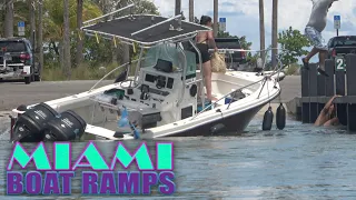 The Boat is Sinking Abandon Ship!! | Miami Boat Ramps | 79th