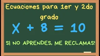 Ecuaciones de primer grado / clases de matemáticas para niños