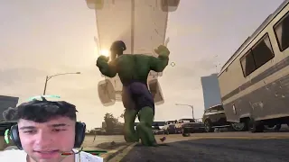 GTA 5 HULK MODU🔥YEŞİL DEV!! GTA 5 MODS DÜNYANIN EN GÜÇLÜ PRO HULKU OLDUM