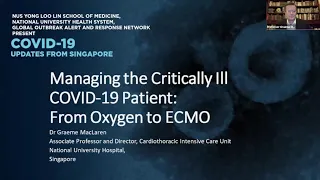 Managing the critically ill COVID-19 patient: From oxygen to ECMO | Assoc Prof Graeme MacLaren