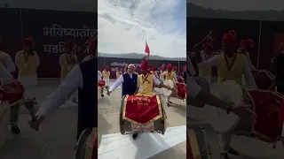 PM Modi gets a traditional welcome in Nagpur! #modi #shorts