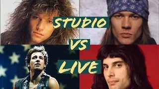 Rock singers studio VS live