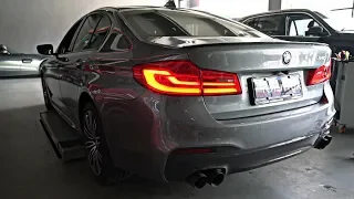 BMW 5 Series 2018 M Sport 540i G30 w/ ARMYTRIX Cat-Back Quad-Tips Exhaust - pure SOUND!