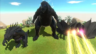 New King Ghidorah,King Titan Fighting Dark Itself - Animal Revolt Battle Simulator