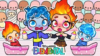 100 BABIES WERE ADOPTED BY ELEMENTAL FAMILY IN AVATAR WORLD | Toca Life World