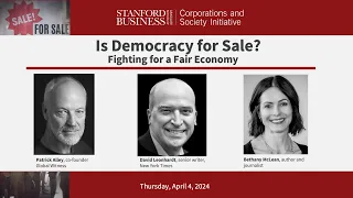 Is Democracy for Sale? Fighting for a Fair Economy