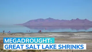 US megadrought: Great Salt Lake hits new historic low water level