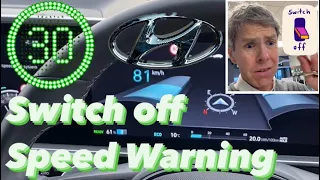 Fastest way to switch off intelligent speed limit assist warning on 2024 Hyundai