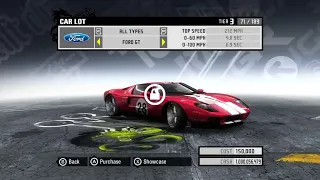 Need for Speed Pro Street Xbox 360 Modded SaveGame 189 Cars available