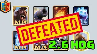 DEFEATED 😎 2.6 Hog cycle deck with best Mega Knight Deck in Clash Royale