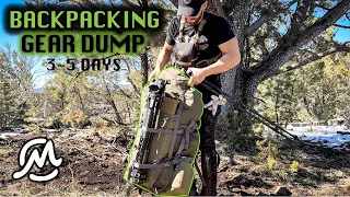 BACKPACKING GEAR DUMP | 3-5 Days