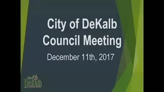 City Council Meeting December 11th 2017