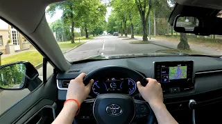 New Toyota RAV4 (2020) Hybrid 218HP POV test drive. GoPRO test drive. Toyota RAV4 road test.