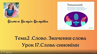 Українська мова 3клас Слова синоніми