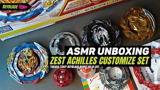 ZEST ACHILLES Customize Set Unboxing! Insanely Satisfying ASMR! Takara Tomy B-201 Beyblade Burst BU
