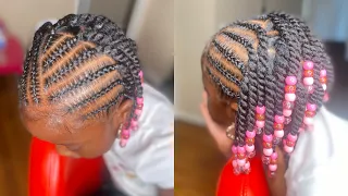 Natural Style for my baby | Kids Natural Braid Style | No Extension | step by step | short hair