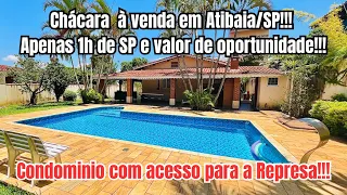 CHÁCARA EM CONDOMÍNIO COM ACESSO PARA A REPRESA EM ATIBAIA/SP! VALOR DE OPORTUNIDADE! R$950 MIL!!