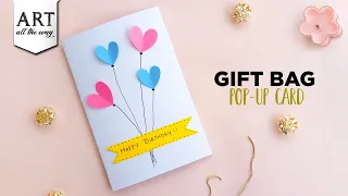 Gift Bag Pop-up Card | Handmade card ideas | DIY Birthday cards | Creative cards | Pop-card