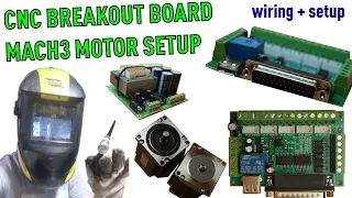 Connecting Stepper Motors to CNC Breakout Board  BOB Parrarel Port Wiring + MACH 3 Setup