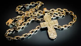 Золотая якорная цепь с крестом