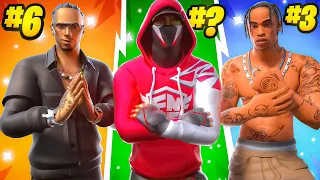 Les 20 SKINS MASCULINS Les PLUS TRYHARD sur Fortnite en 2024